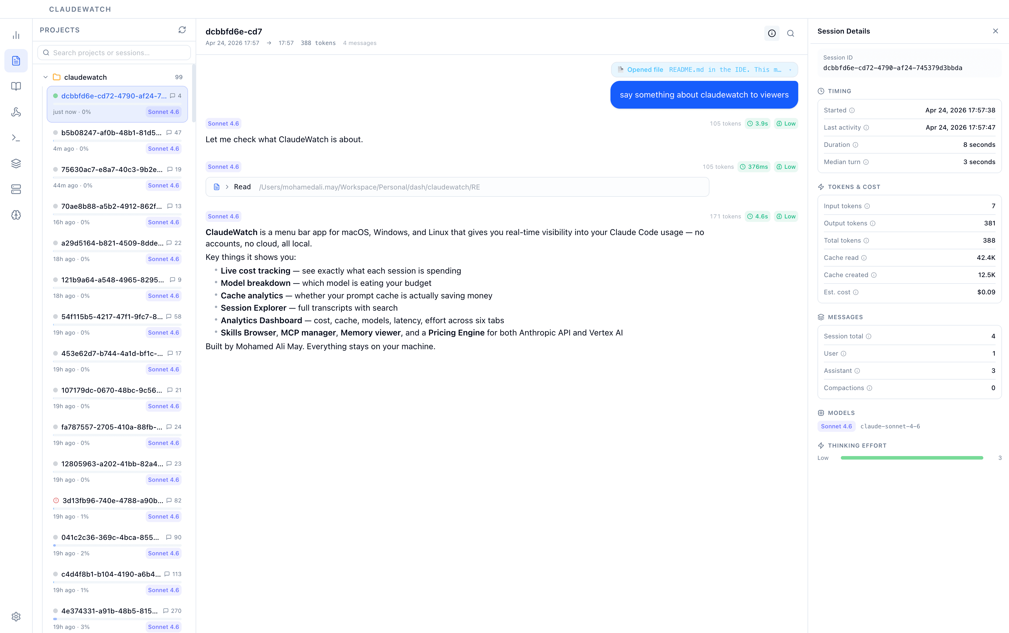 Every conversation, searchable and up to date.